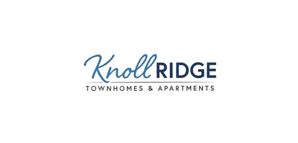 A logo for Knoll Ridge Townhomes & Apartments.